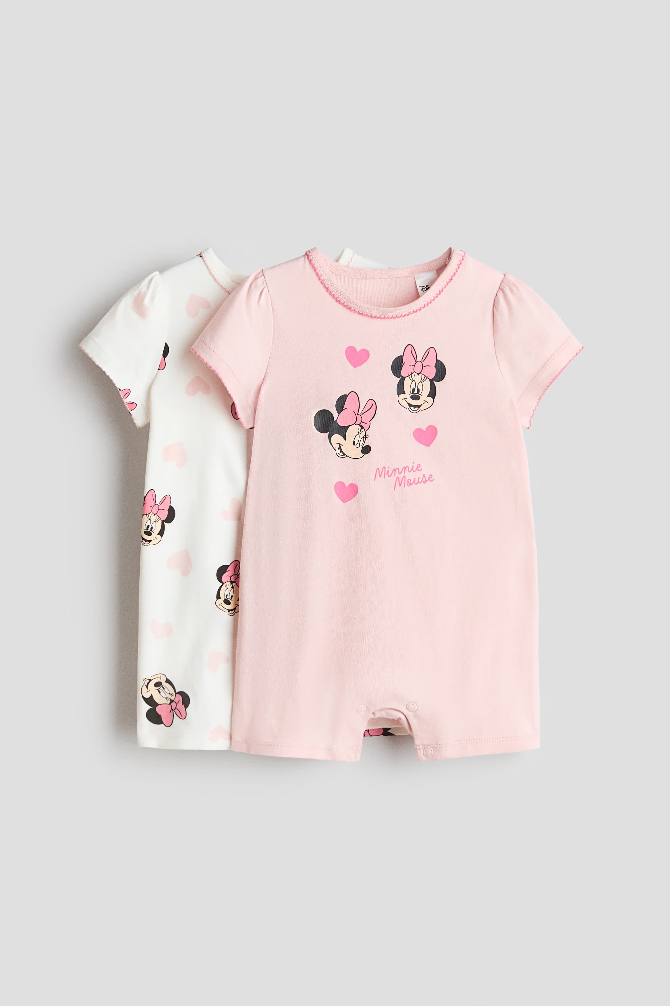 2-Pack Printed Short Pajama Jumpsuits