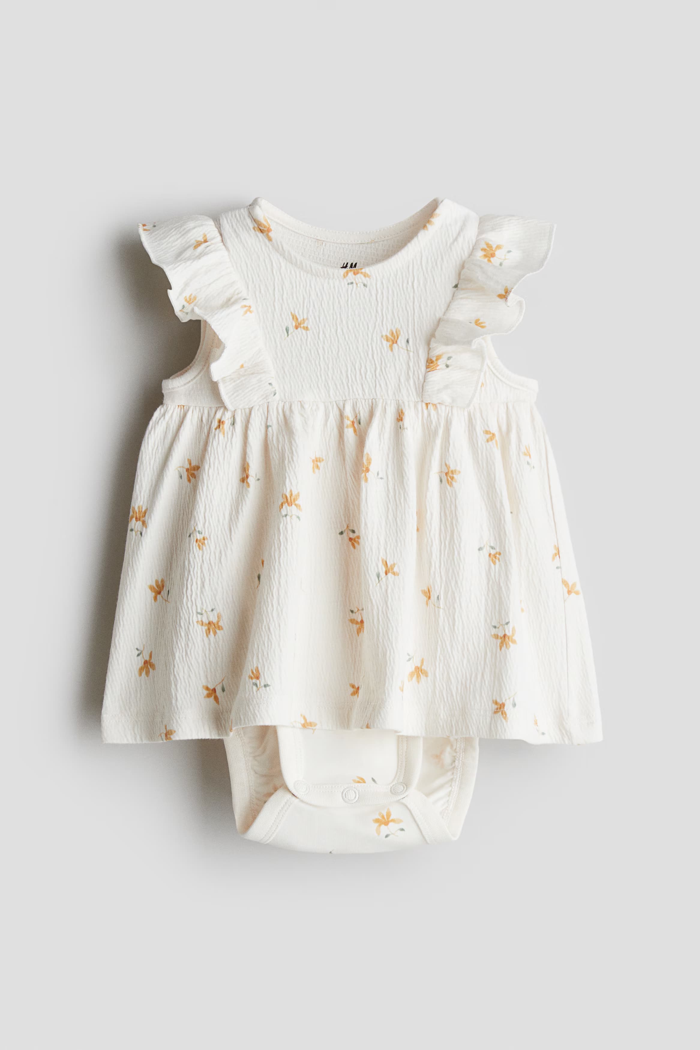 Frill-trimmed bodysuit dress
