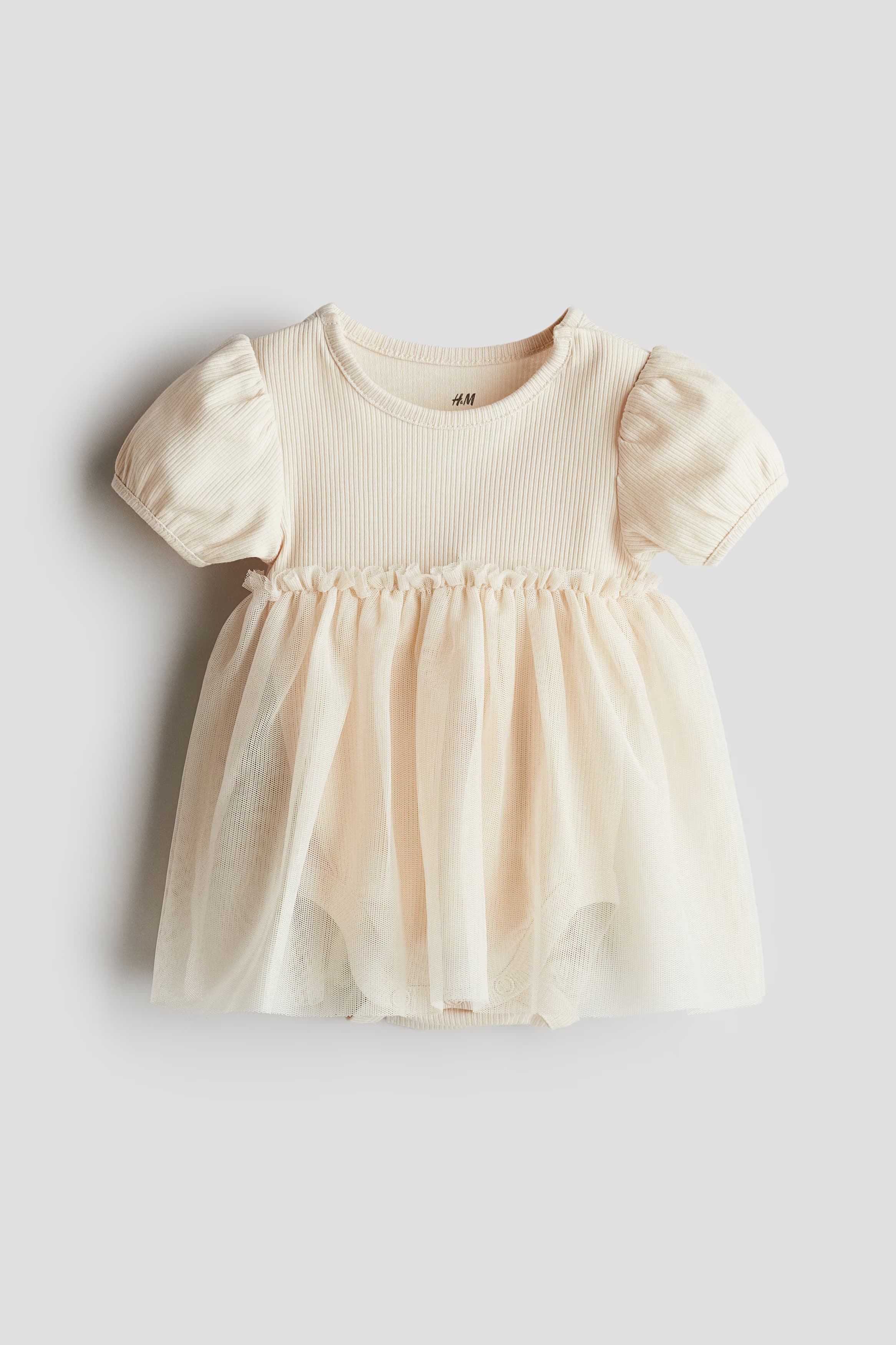 Tulle-skirt bodysuit dress