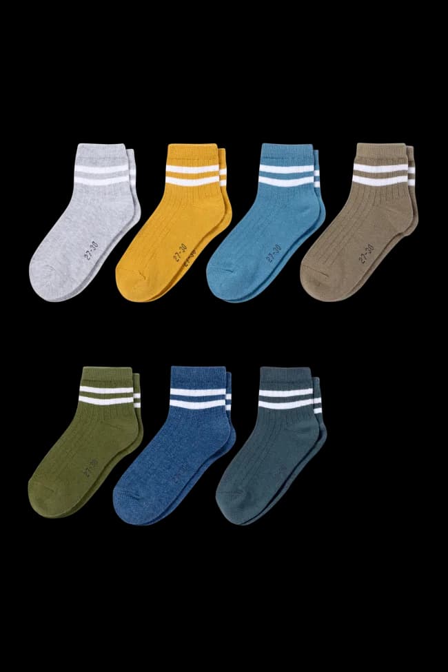 Multipack of 7 - socks - ribbed