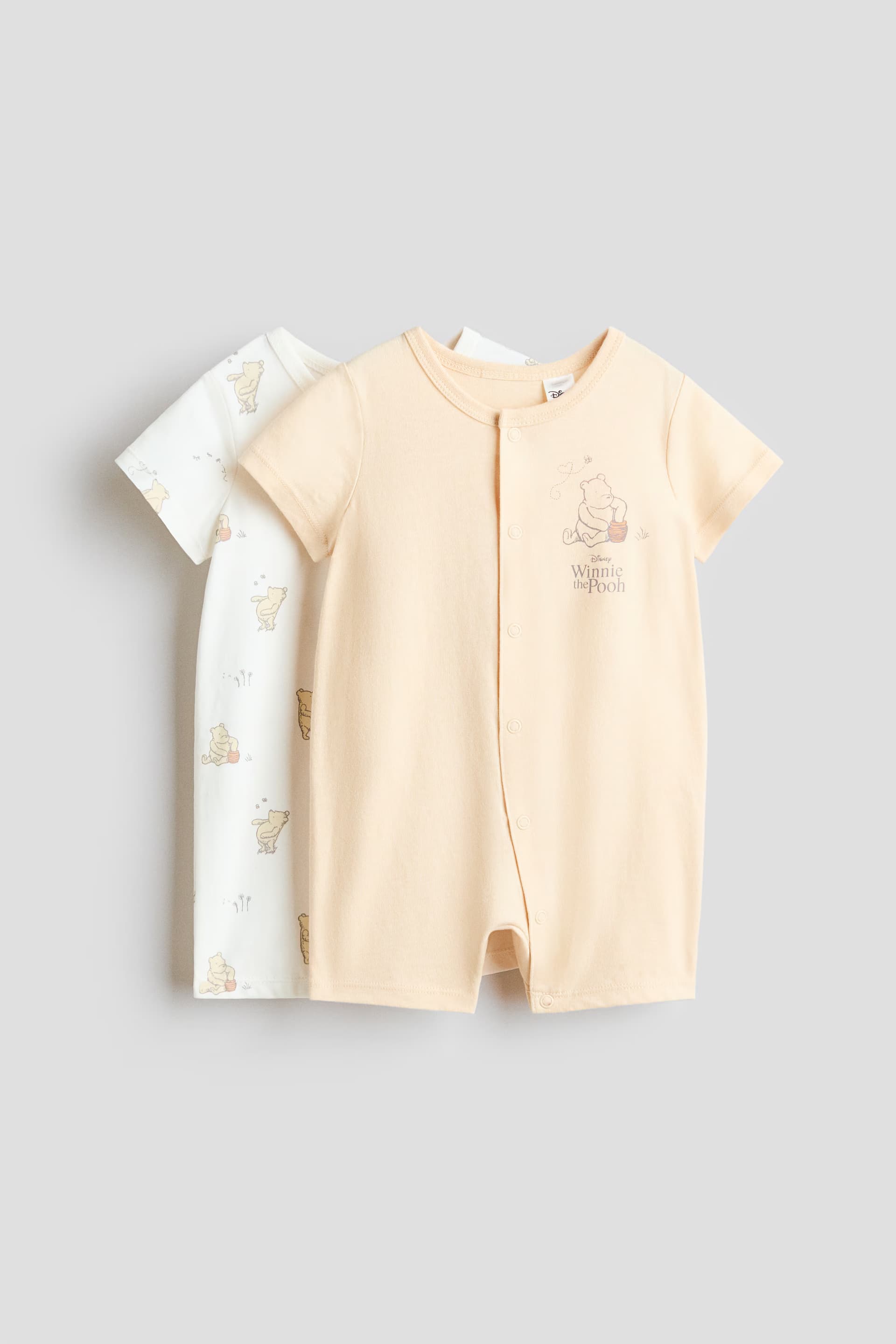 2-pack printed cotton sleepsuits